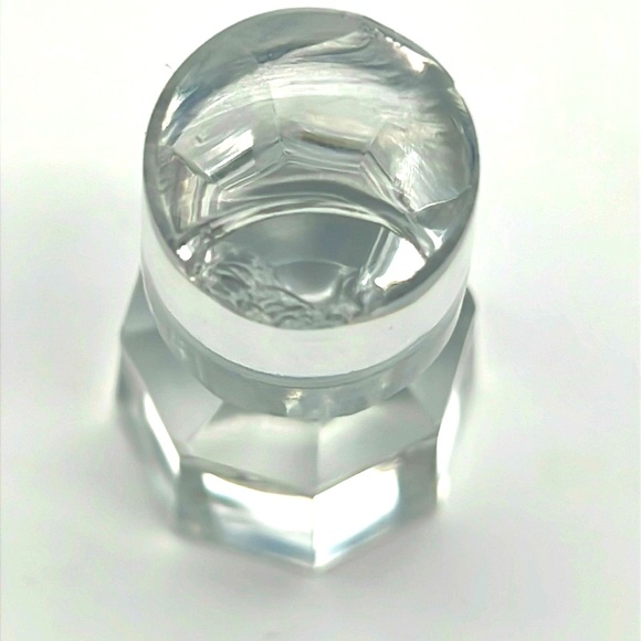 Vintage Paden City Glass Spring Orchard Decanter Frosted and Etched 4 Lobe c1930 - Picture 11 of 12